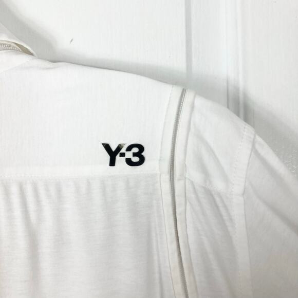 Nwot Y-3 YOHJI YAMAMOTO ADIDAS Dress Shirt M White Zip-Off-Collar&Long-Slv BtnUp - Picture 9 of 16